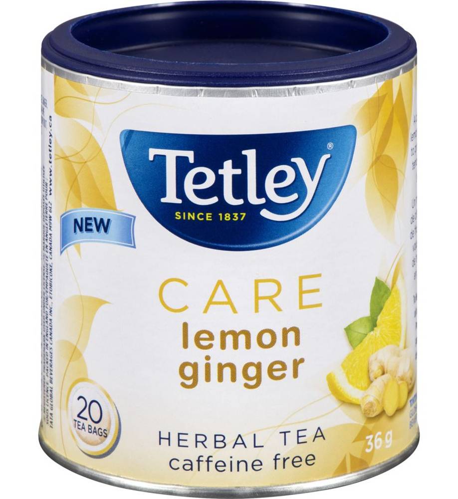 Tetley Tea, Lemon Ginger (40 g)