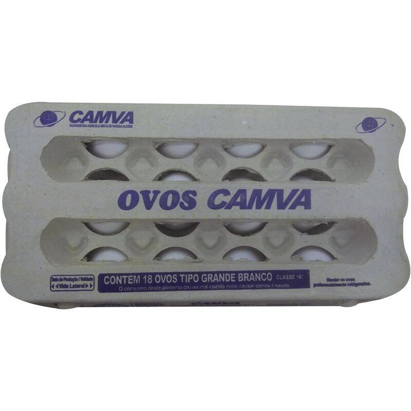 Camva ovo branco grande (18 un)