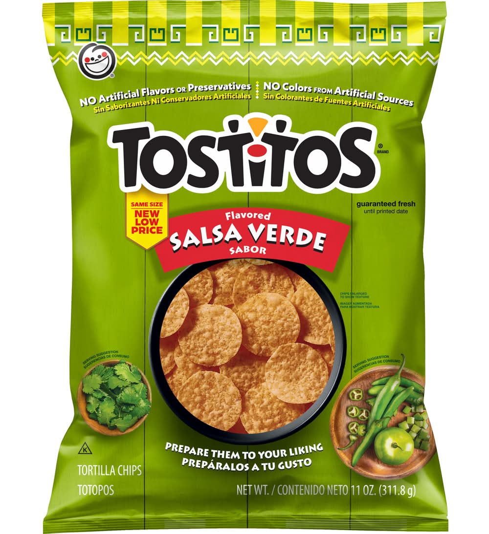 Tostitos Corn Tortilla Chips, Salsa Verde (11 oz)