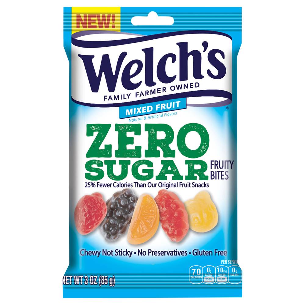 Welch's Zero Sugar Mixed Fruit Fruity Bites (3 oz)