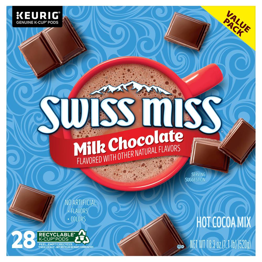 Swiss Miss Peppermint Hot Cocoa Chocolate K-Cup Pods (11.5 oz)