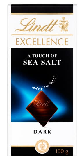 Lindt Sea Salt, Excellence Dark Chocolate Bar (100g)