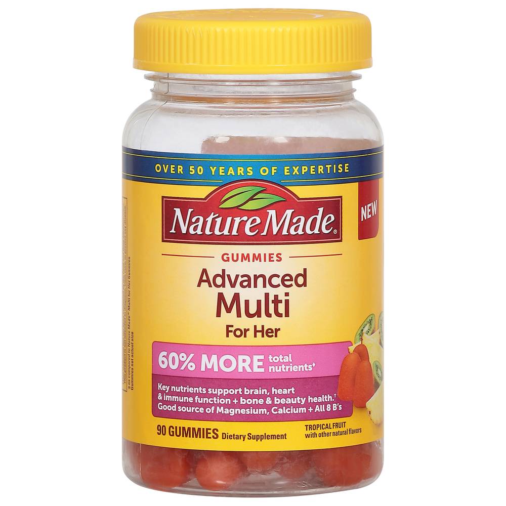 Nature Made Advanced Multivitamin Gummies For Her With Magnesium, Kiwi (90 ct)