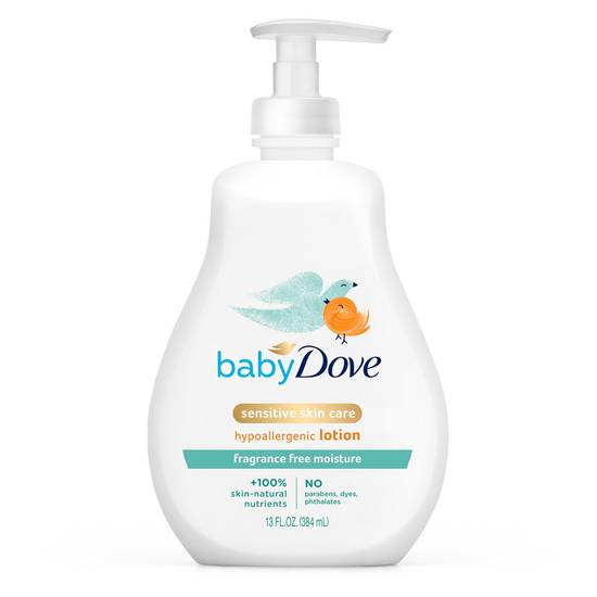 Baby Dove Sensitive Skin Fragrance Free Lotion, 13 FL OZ