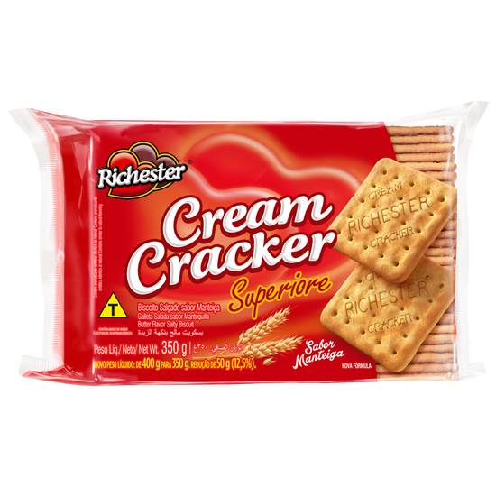 Richester biscoito cream cracker amanteigado (350 g)
