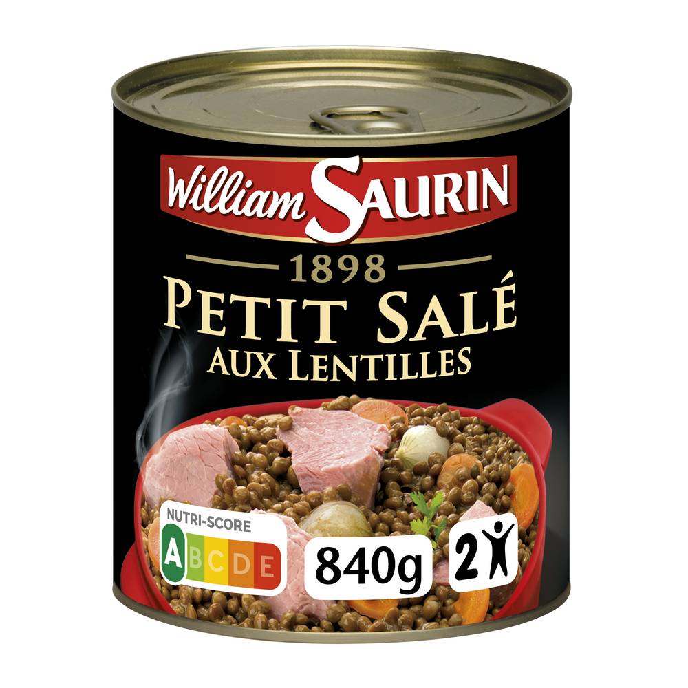 William Saurin - Plat cuisiné petit salé aux lentilles (840g)