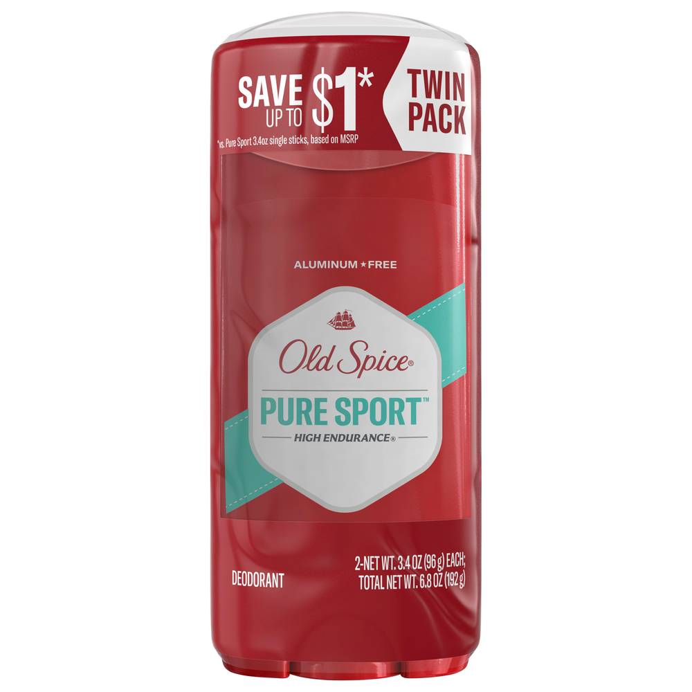 Old Spice Pure Spor Deodorant Twin pack (3.4 oz, 2 ct)