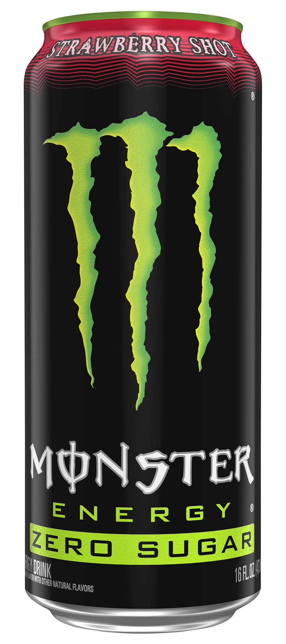 Monster Energy Zero Sugar Energy Drink, Strawberry Shot (16 fl oz)