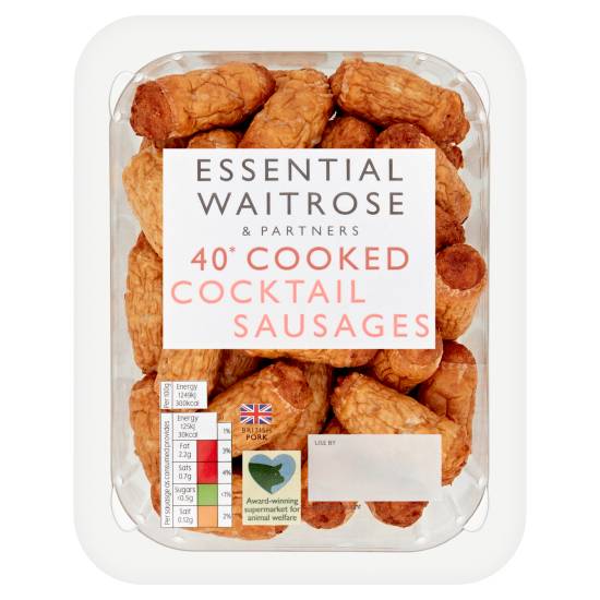 Waitrose Essential Cooked Cocktail Sausages (40ct)
