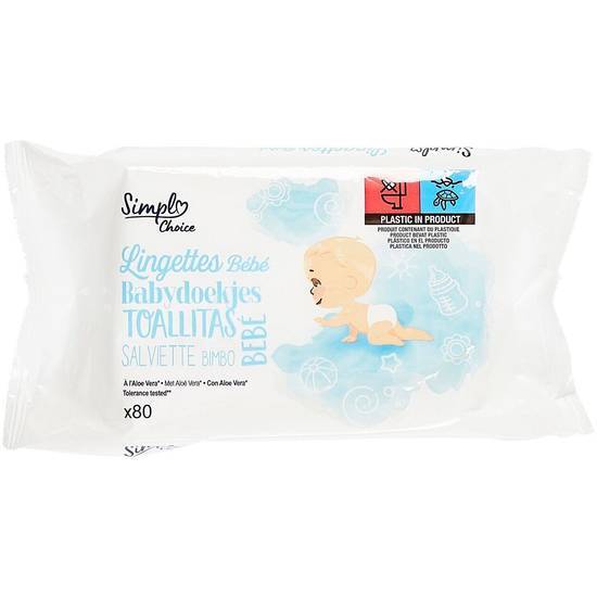 Simpl Choice - Lingettes bébé à l'aloe vera