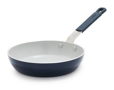 Bobby Flay Ceramic Nonstick Aluminum Fry Pan, 8 in, Oxford Blue