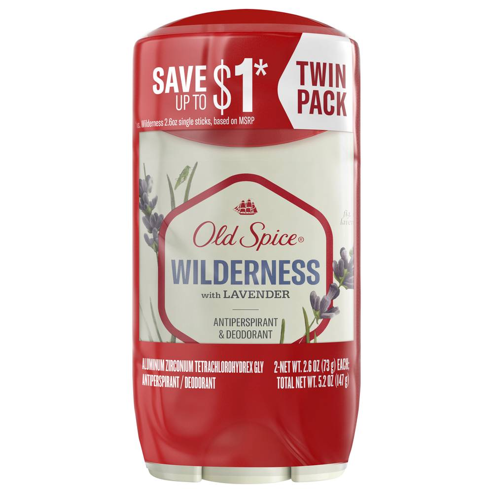 Old Spice Wilderness Men's Antiperspirant & Deodorant (2 ct)