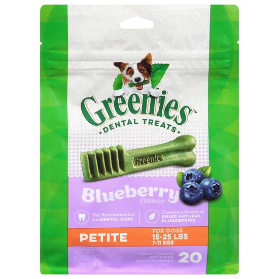 Greenies Petite Blueberry Flavor Dental Treats (20 ct)