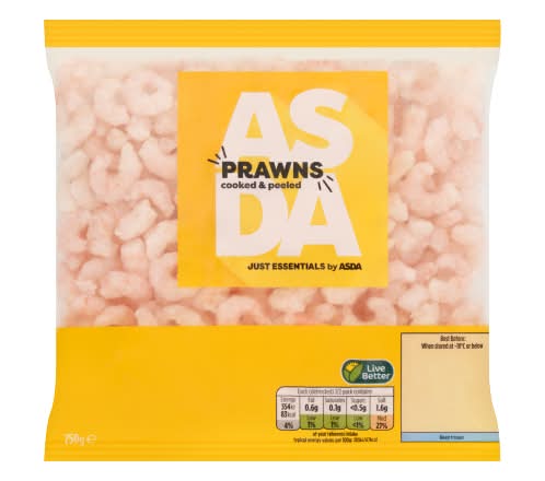 ASDA Just Essentials Cooked & Peeled Prawns (250g)
