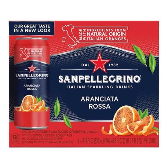 San Pellegrino Ananciata Rossa Italian Sparkling Water (6 ct, 11.15 fl oz)