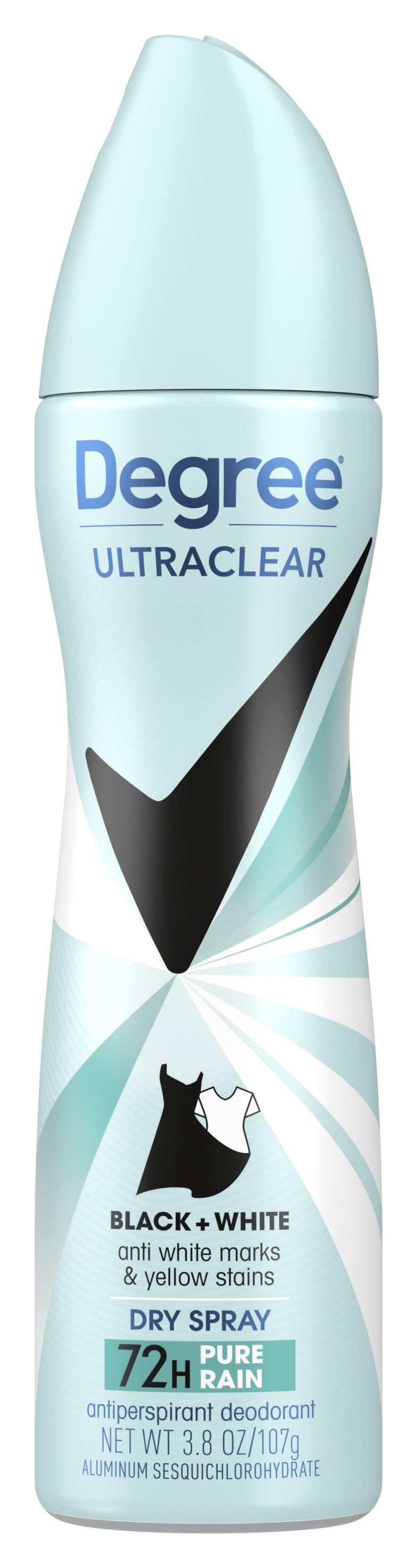 Degree Pure Rain Scent Black & White Dry Spray Antiperspirant (3.8 oz)