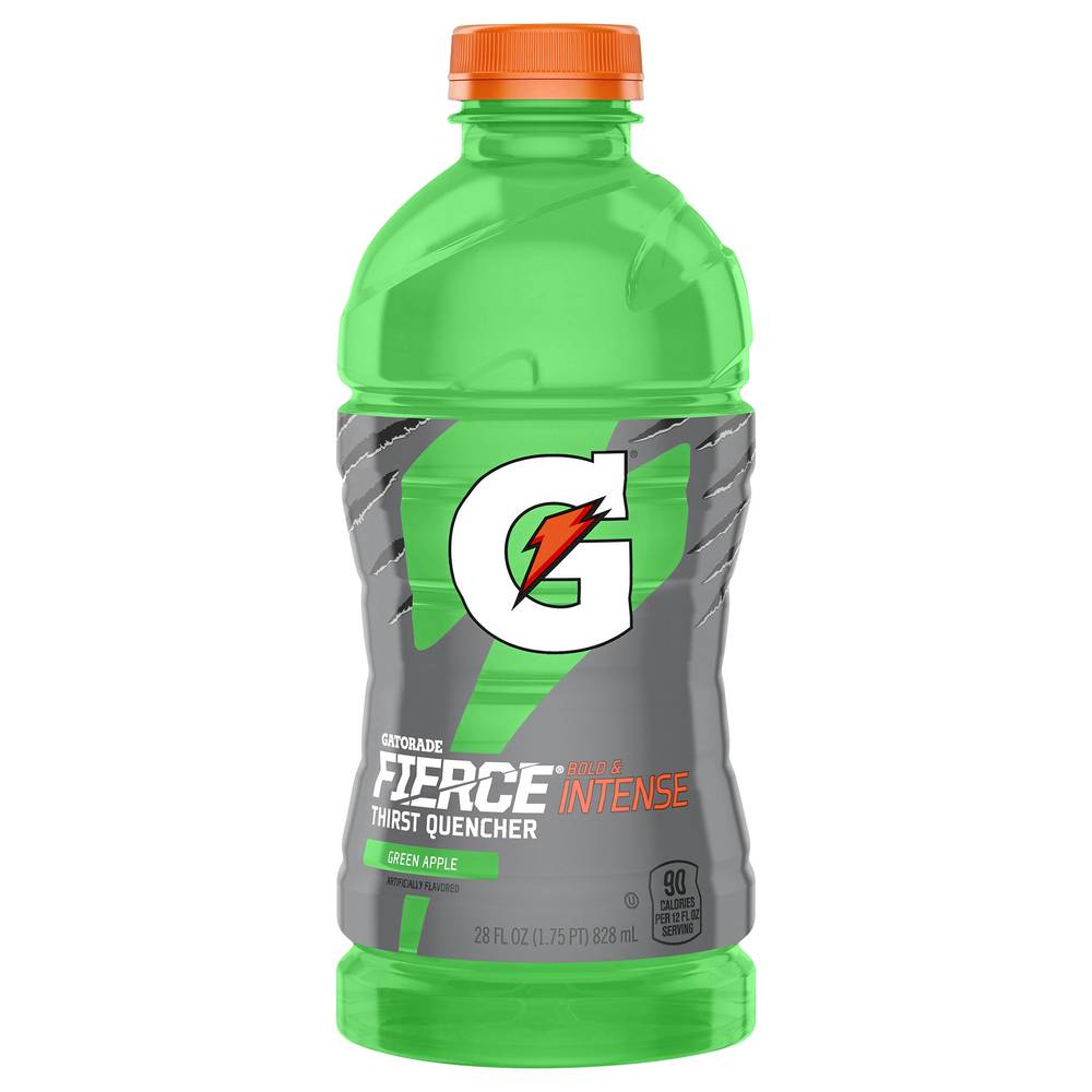 Gatorade Fierce Thirst Quencher, Green Apple (28 fl oz)