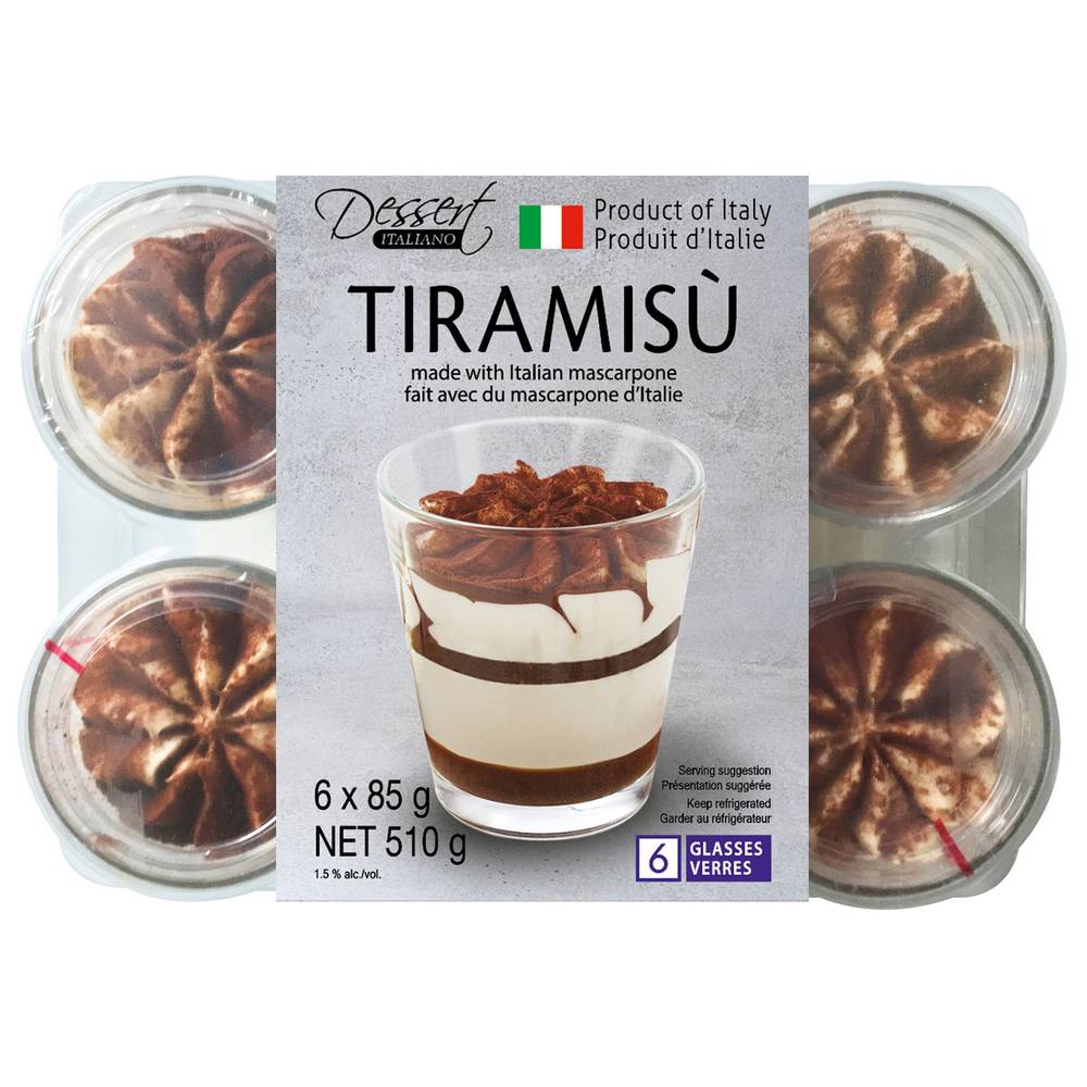 Dessert Italiano Tiramisu, 6 X 85 G