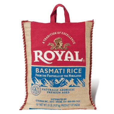 Royal - Basmati Rice - 20 lb Bag (Case of 1)