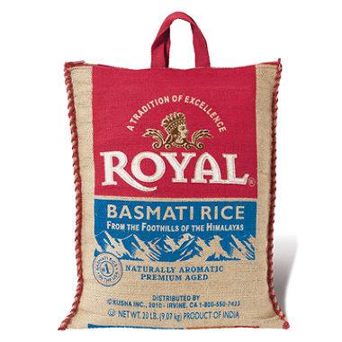 Royal - Basmati Rice - 20 lb Bag (1 Unit per Case)