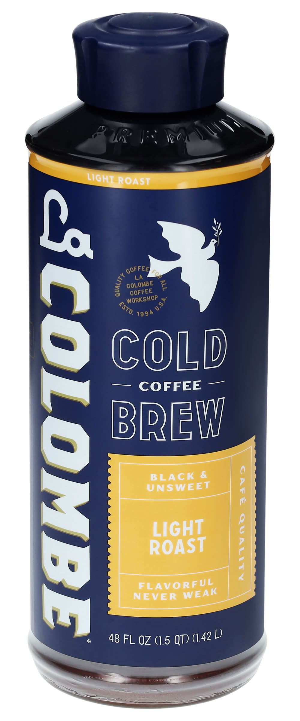La Colombe Light Roast Black & Unsweet Cold Brew Coffee (48 fl oz)
