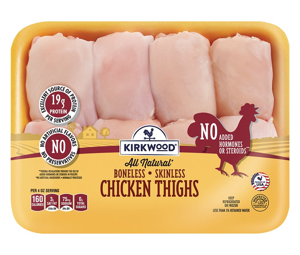 Kirkwood All Natural Boneless Skinless Chicken Thighs (1.85 lbs)