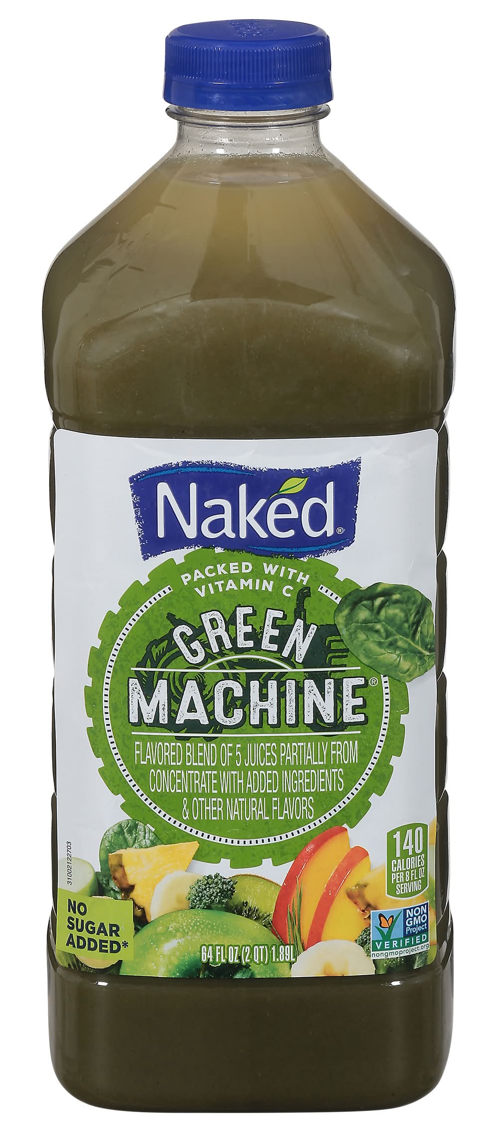Naked 100% Juice Blend, Green Machine (64 fl oz)