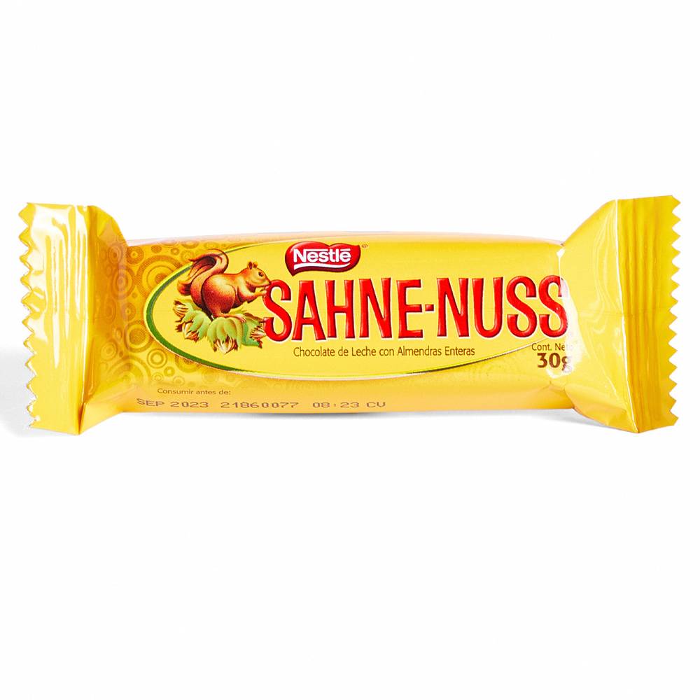 Sahne nuss chocolate con almendras (30g)