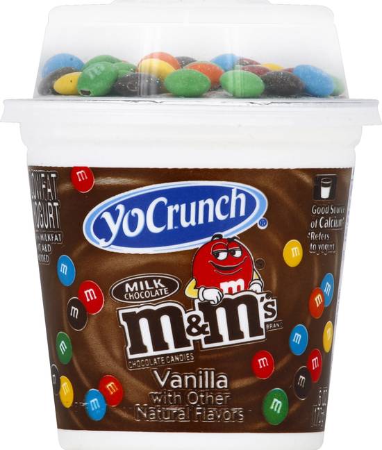 Yocrunch Low Fat Vanilla Yogurt With M&M's (6 oz)