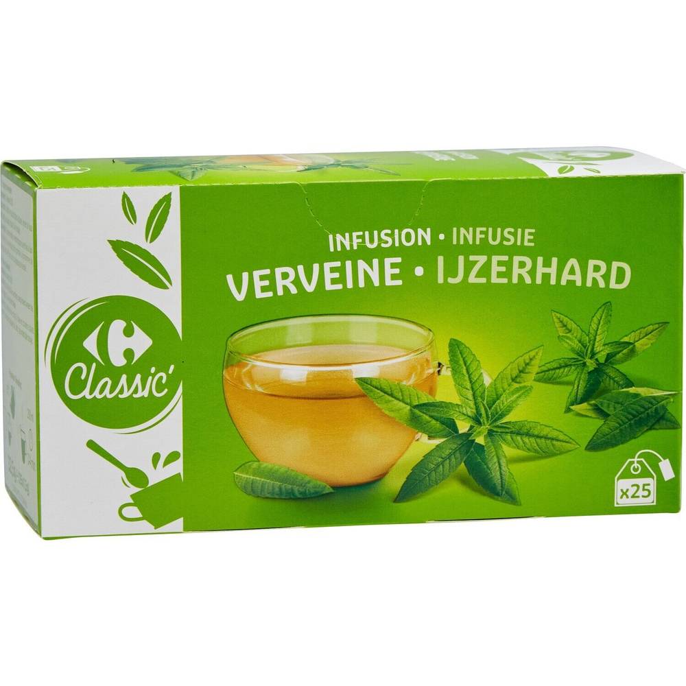 Infusion verveine CARREFOUR CLASSIC' - les 25 sachets de 1,3g