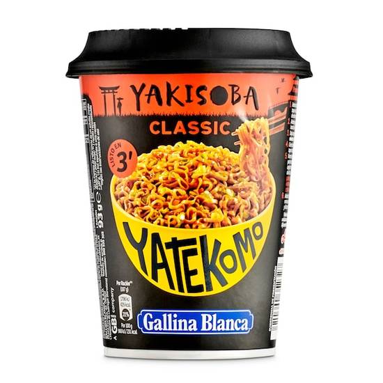 Fideos orientales yakisoba Gallina Blanca Yatekomo vaso 93 g