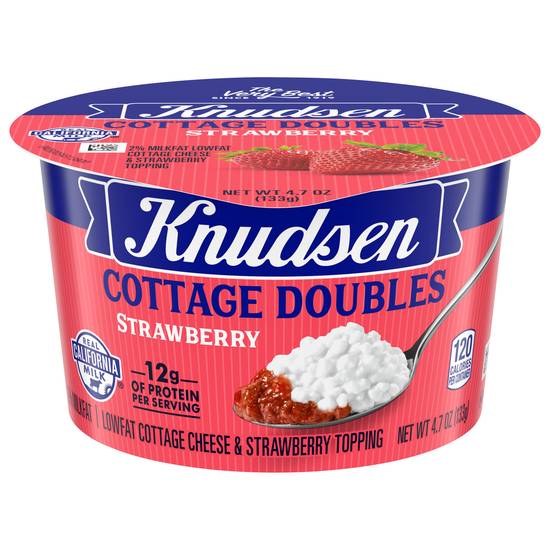 Knudsen Cottage Doubles Lowfat Cottage Cheese & Strawberry Topping