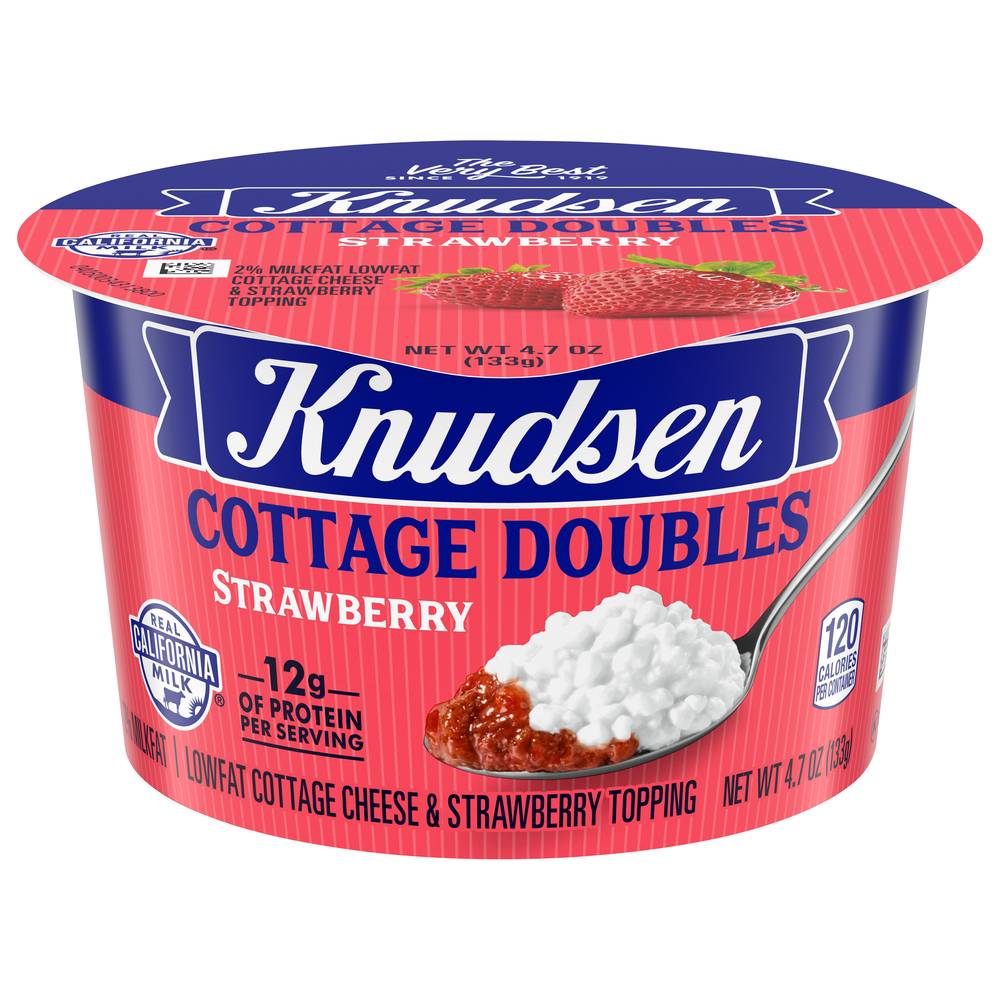 Knudsen Cottage Doubles Lowfat Cottage Cheese & Strawberry Topping (4.7 oz)