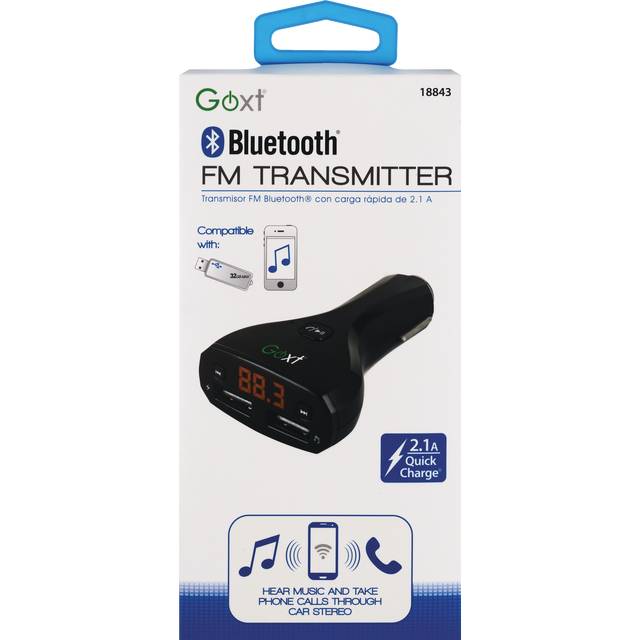 Goxt FM Transmitter Bluetooth 2.1A Quick Charge #18843