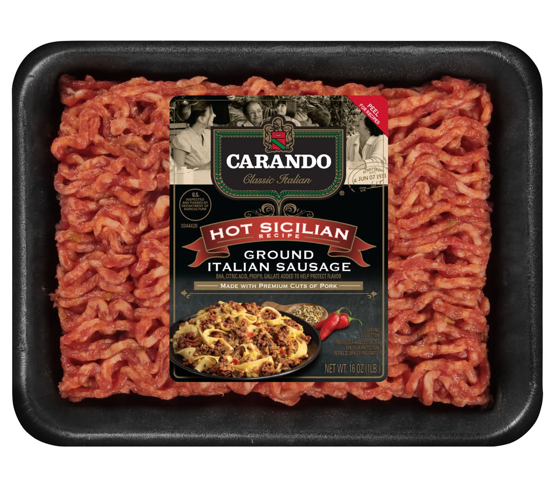 Carando Hot Sicilian Ground Italian Sausage (16 oz)