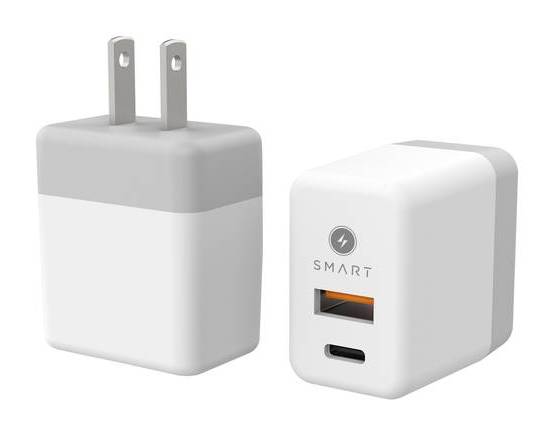 SMART PD 20W DUAL PORT USBA+C AC CHARGER