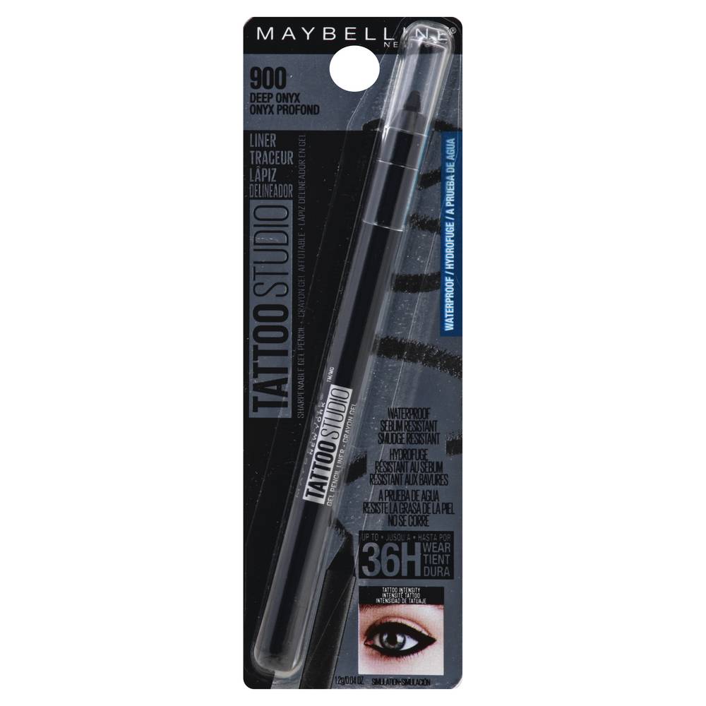 Maybelline Tattoo Studio Waterproof Liner, 900 Deep Onyx (0.1 oz)