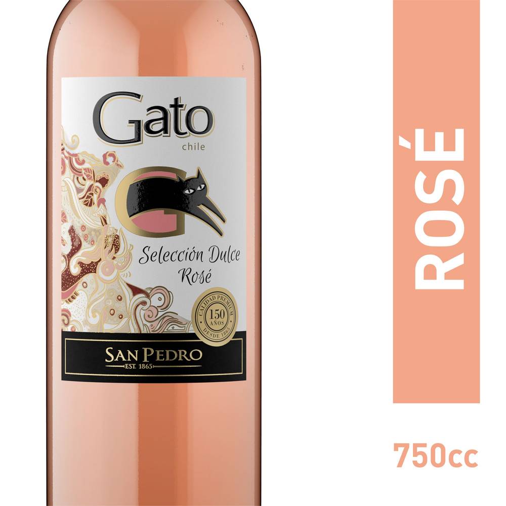 Gato vino cóctel selección dulce rosé (botella 750 ml)