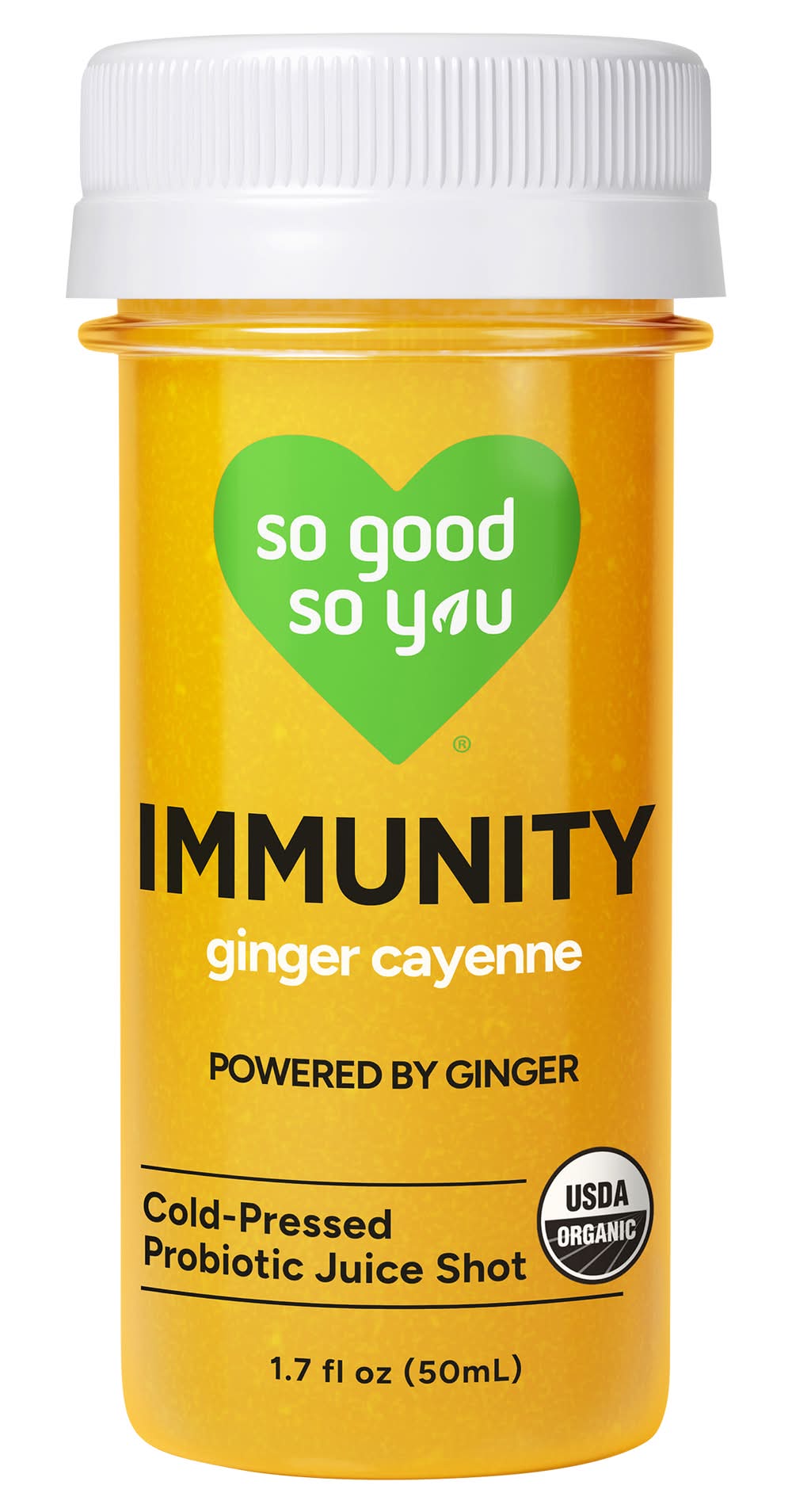 So Good So You Immunity Cold Pressed Probiotic Juice Shot, Ginger Cayenne (1.7 fl oz)