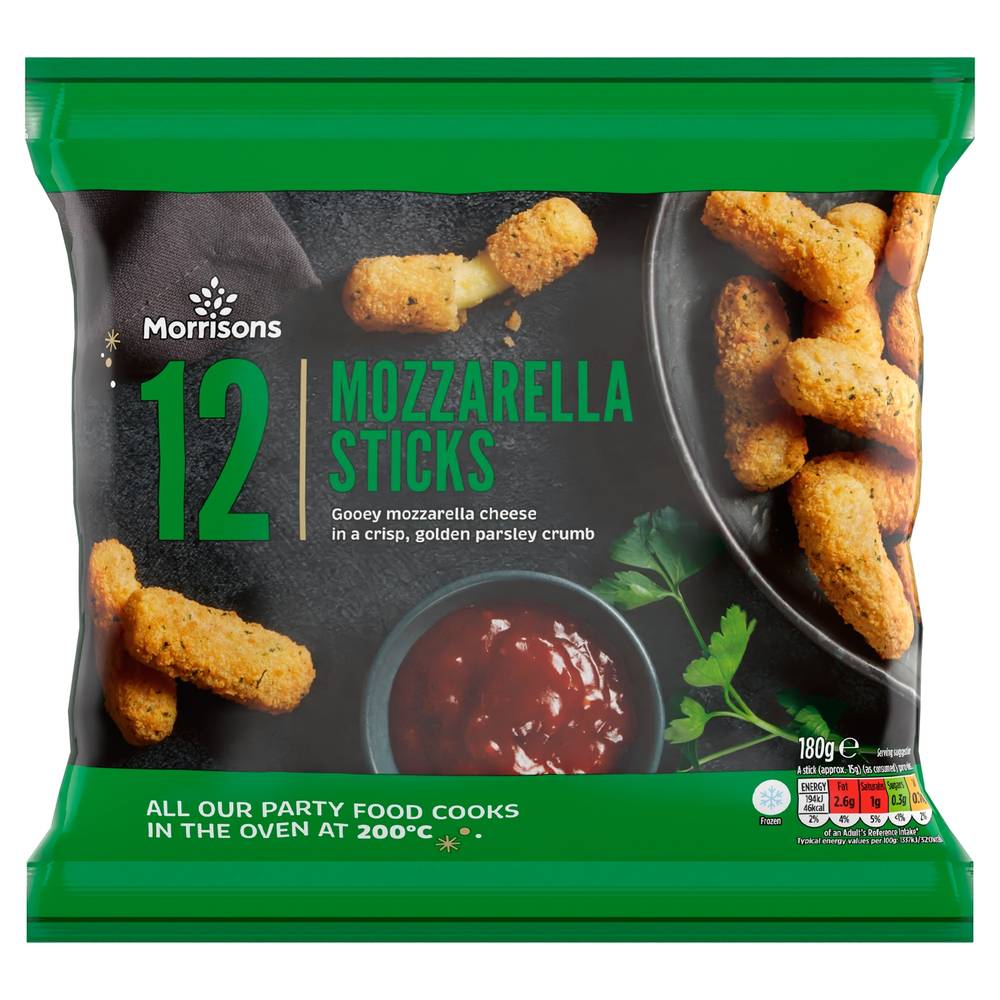 Morrisons Frozen Mozzarella Sticks (180g)