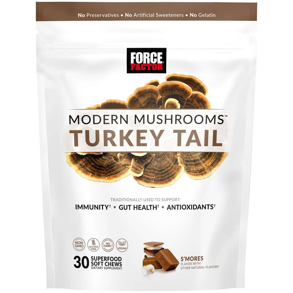 Force Factor Turkey Tail Soft Chews (s'mores1)