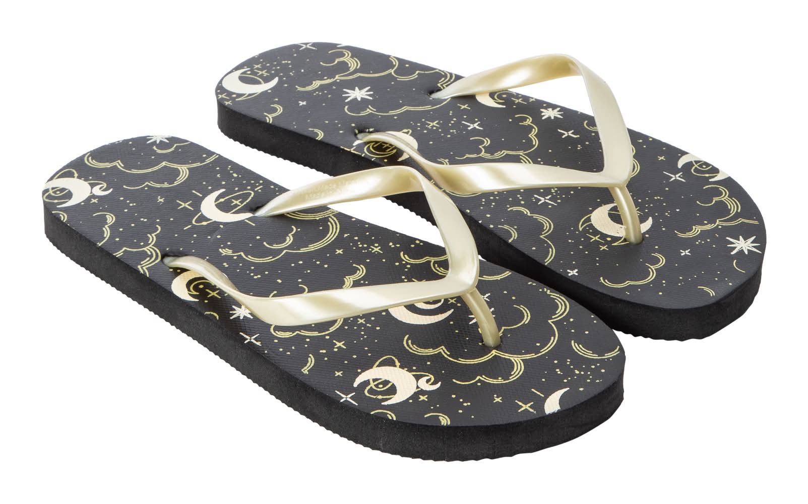 Juniors Printed Flip Flops Medium Moon