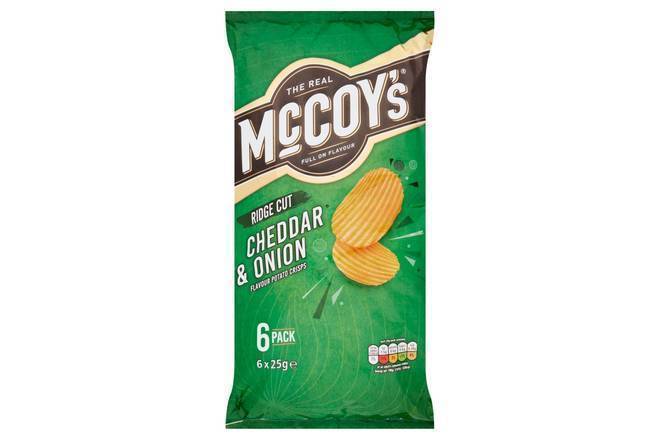McCoy's Ridge Cut Cheddar & Onion 25g 6pk