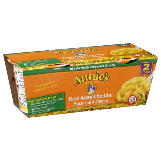 Annie's Real Aged Cheddar Mac & Cheese With Organic Pasta (2 ct)