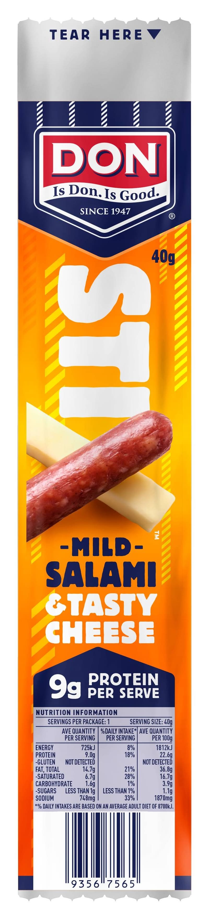 Don Mild Salami & Tasty Cheese Stix 40g