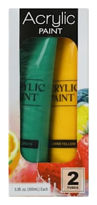 Acrylic Paint 2-Pack 3.3oz Green/Yellow