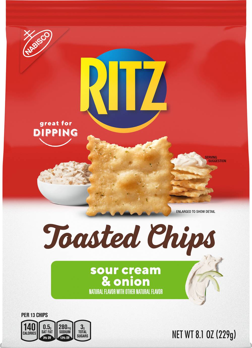 Ritz Sour Cream and Onion Toasted Chips (8.1 oz)