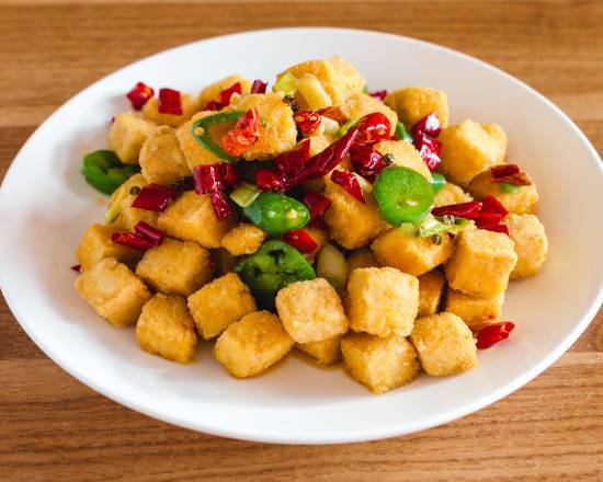 crispy spicy Tofu with sichuan pepper 香辣豆腐