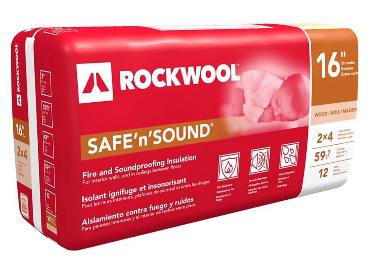 ROCKWOOL Safe'n'Sound R- Wall Unfaced Stone wool Batt Insulation 59.7-sq ft ( 15.25-in W x 47-in L)
