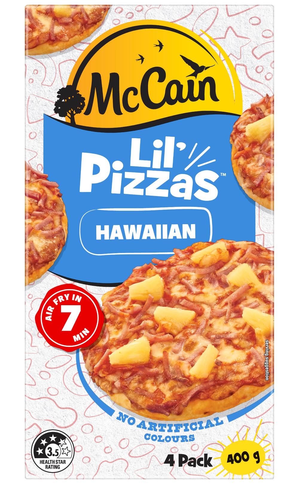 McCain Lil Pizzas, Hawaiian (400g, 4 pack)